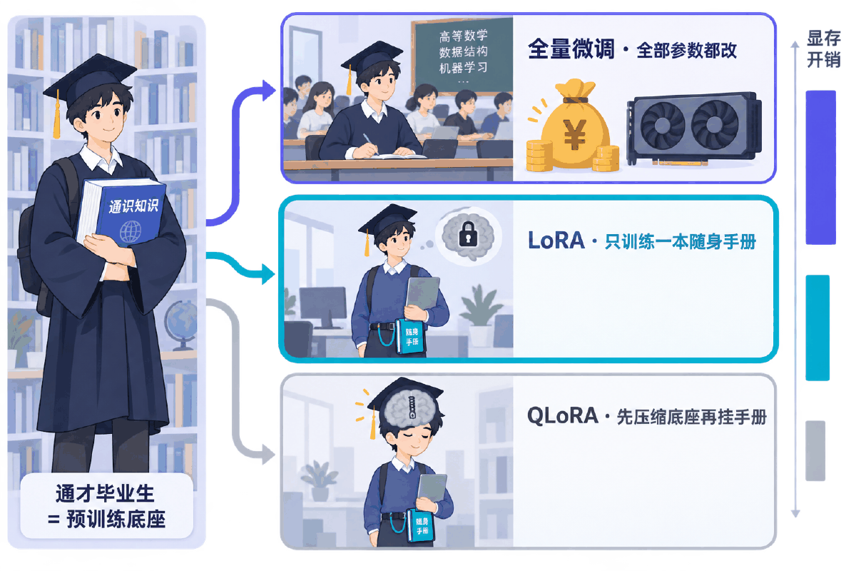 图① 30 秒看懂：通才毕业生的三条培训路线