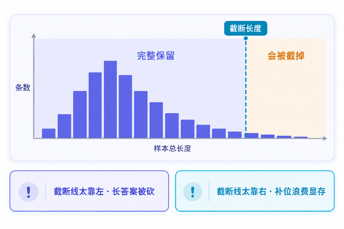 图③ 长度分布与截断长度的取值