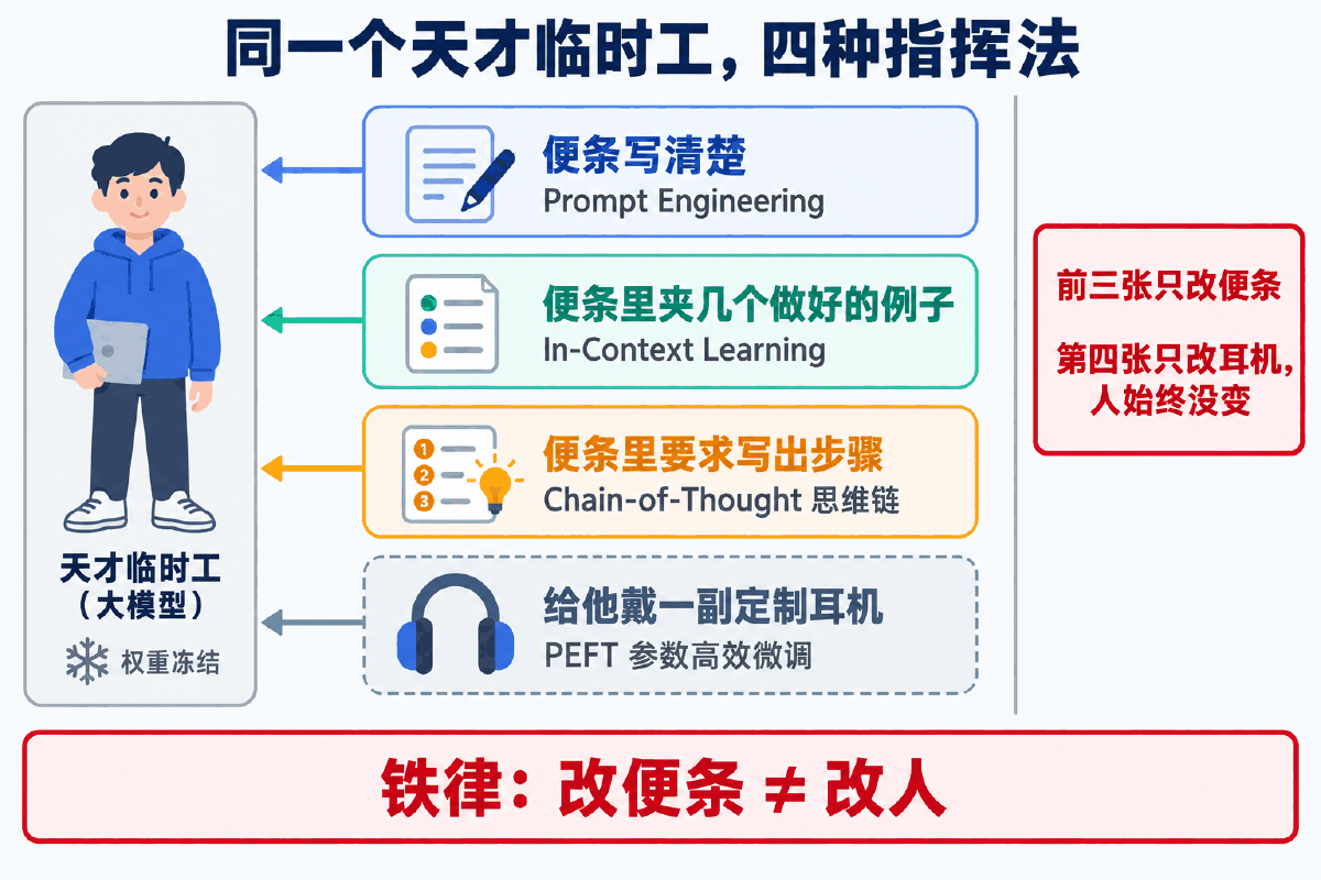 图① 30 秒看懂:同一个天才临时工,四种指挥法