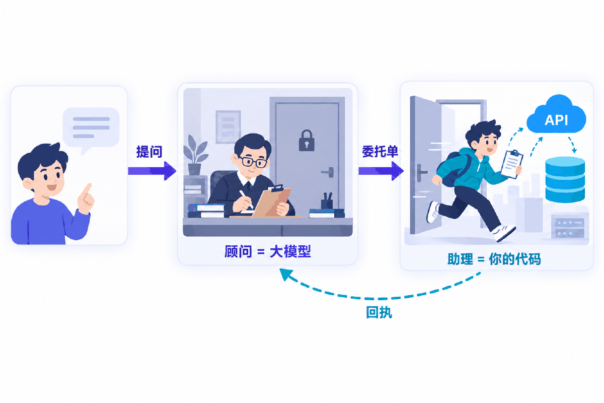 图① 30 秒看懂：顾问填单、助理跑腿