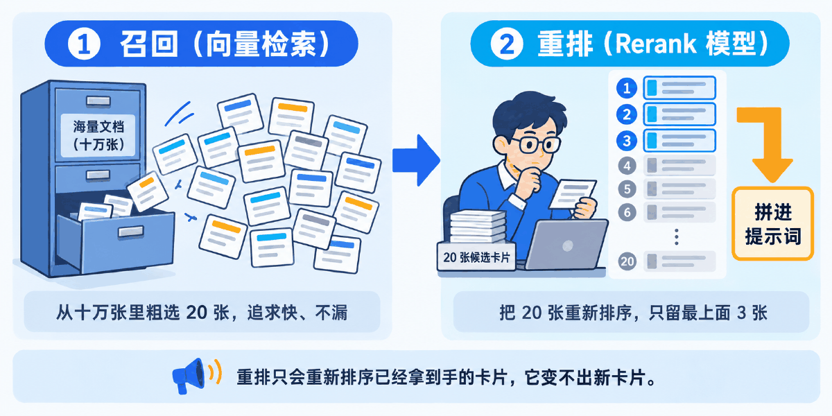 图③ 召回与重排是两件事