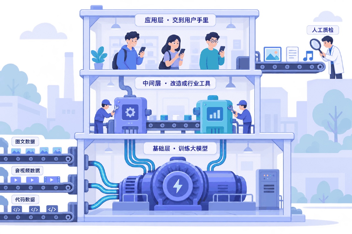 图① 30 秒看懂：三层楼的内容工厂